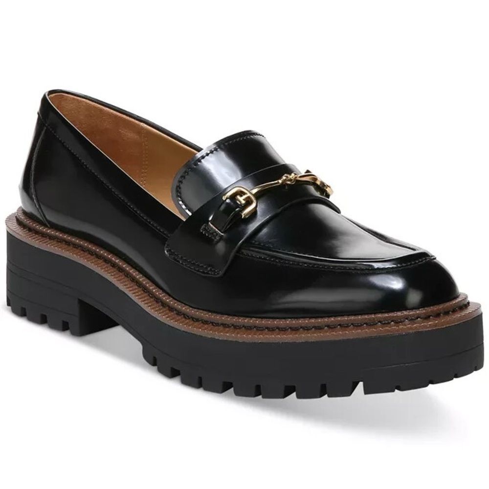 Sam Edelman Laurs Black Chunky Platform Lug Sole Loafers Women’s Shoe Size 8.5